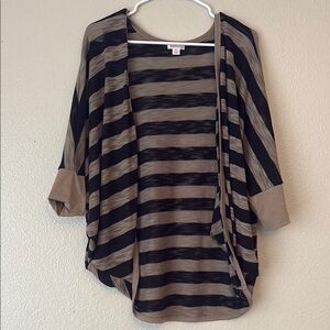 Xhilaration - Size Small - Tan and Black Striped Cardigan Sweater